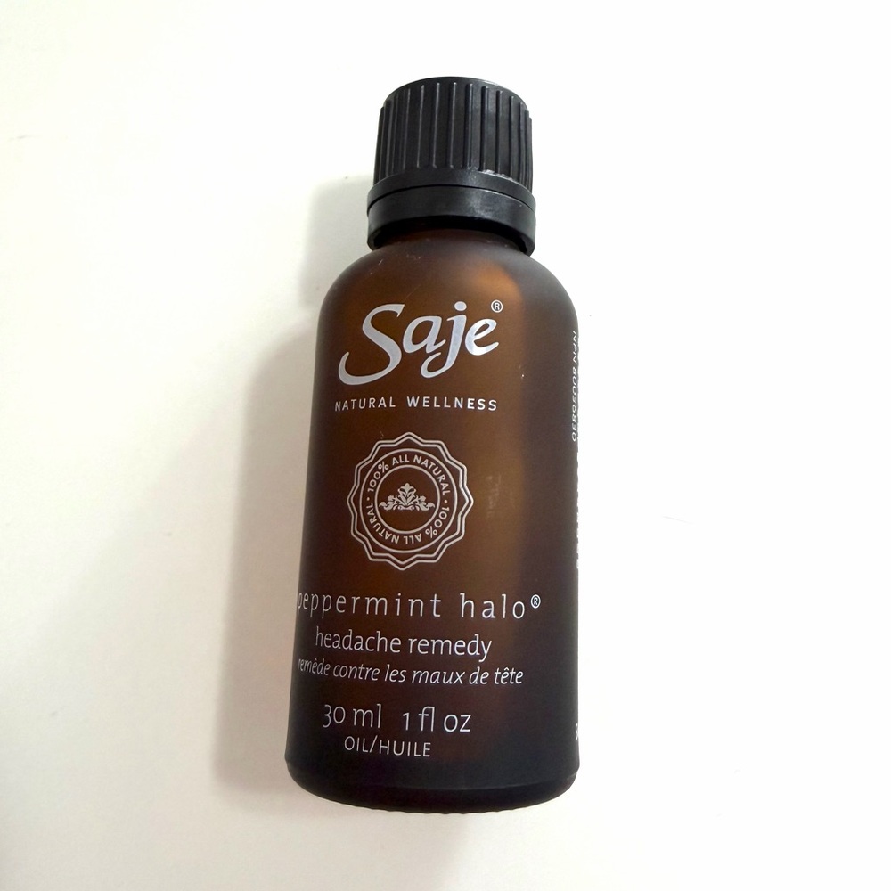 NEW Saje Natural Wellness Peppermint Halo Headache Remedy Roll-On Refill (30ml)